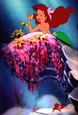 Cel of Ariel picking flower